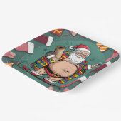 Niedliche Weihnachten Pappteller (Gewinkelt)