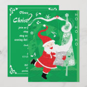 Niedliche Weihnachten, Party Einladung des Weihnac (Vorne/Hinten)