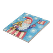 Niedliche Weihnachten, Patriotischer Weihnachtsman Fliese (Seite)