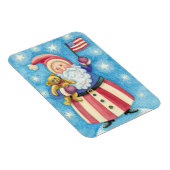 Niedliche Weihnachten, Patriotischer Weihnachtsman Magnet (Rechte Seite)