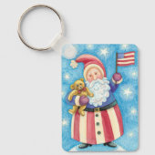 Niedliche Weihnachten, Patriotischer Weihnachtsman Schlüsselanhänger (Vorderseite)