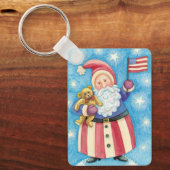 Niedliche Weihnachten, Patriotischer Weihnachtsman Schlüsselanhänger (Vorderseite)