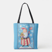 Niedliche Weihnachten, Patriotischer Weihnachtsman Tasche (Rückseite)