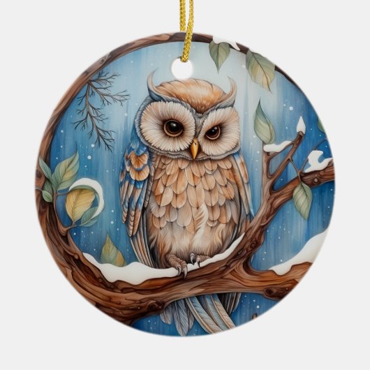 Niedliche Weihnachten Personalisiert Keramik Ornament (Vorne)