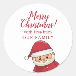 Niedliche Weihnachten Personalisiert Runder Aufkleber