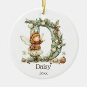 Niedliche Weihnachten Personalisierter Urlaub Keramik Ornament (Vorne)