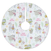 Niedliche Weihnachten Polyester Weihnachtsbaumdecke (Vorderseite)