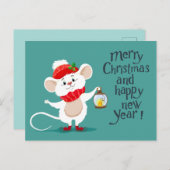 Niedliche Weihnachten Postkarte (Vorne/Hinten)