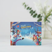Niedliche Weihnachten Postkarte (Stehend Vorderseite)
