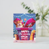 Niedliche Weihnachten Postkarte (Stehend Vorderseite)