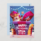 Niedliche Weihnachten Postkarte (Vorne/Hinten)