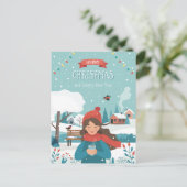Niedliche Weihnachten Postkarte (Stehend Vorderseite)