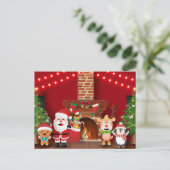 Niedliche Weihnachten Postkarte (Stehend Vorderseite)