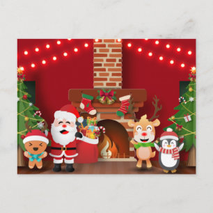 Niedliche Weihnachten Postkarte
