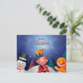 Niedliche Weihnachten Postkarte (Stehend Vorderseite)