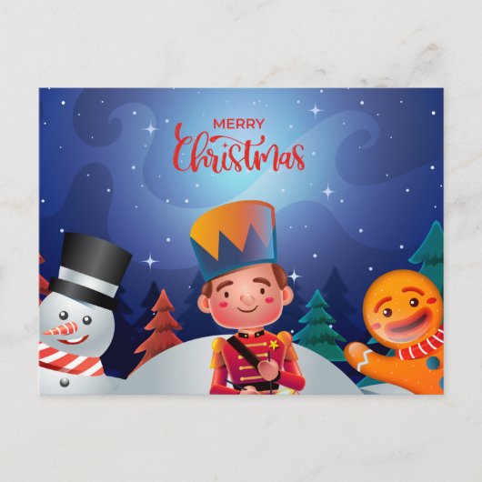 Niedliche Weihnachten Postkarte (Vorderseite)