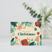 Niedliche Weihnachten Postkarte (Stehend Vorderseite)