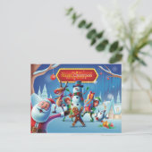 Niedliche Weihnachten Postkarte (Stehend Vorderseite)