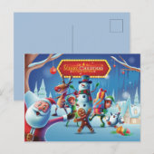 Niedliche Weihnachten Postkarte (Vorne/Hinten)