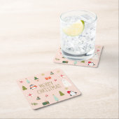 Niedliche Weihnachten Rechteckiger Pappuntersetzer (Vor Ort)