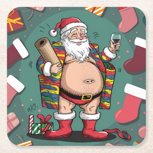 Niedliche Weihnachten Rechteckiger Pappuntersetzer (Vorderseite)