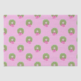 Niedliche Weihnachten - Rosa und grüne Zickzack Kr Seidenpapier