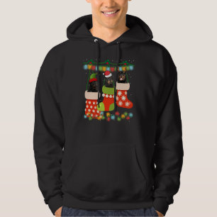 Niedliche Weihnachten Rottweiler Sock Xmas Reindei Hoodie