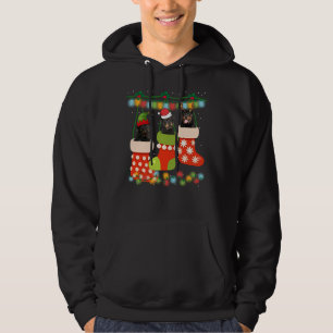 Niedliche Weihnachten Rottweiler Sock Xmas Reindei Hoodie