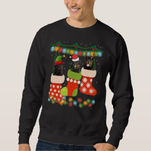 Niedliche Weihnachten Rottweiler Sock Xmas Reindei Sweatshirt