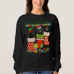 Niedliche Weihnachten Rottweiler Sock Xmas Reindei Sweatshirt