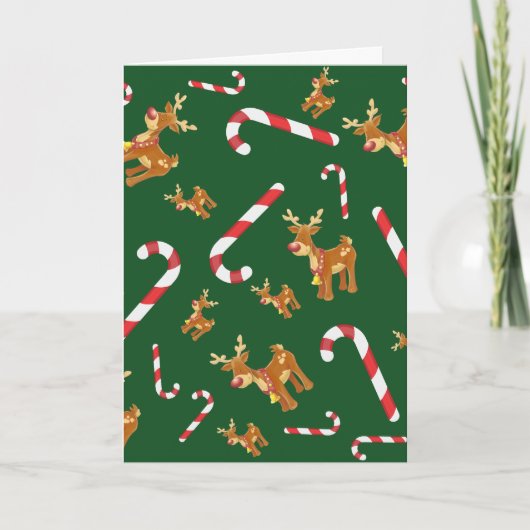 Niedliche Weihnachten Rudolph Candy Cane Pattern G (Vorderseite)