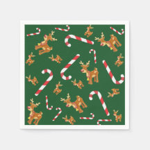Niedliche Weihnachten Rudolph Candy Cane Pattern G
