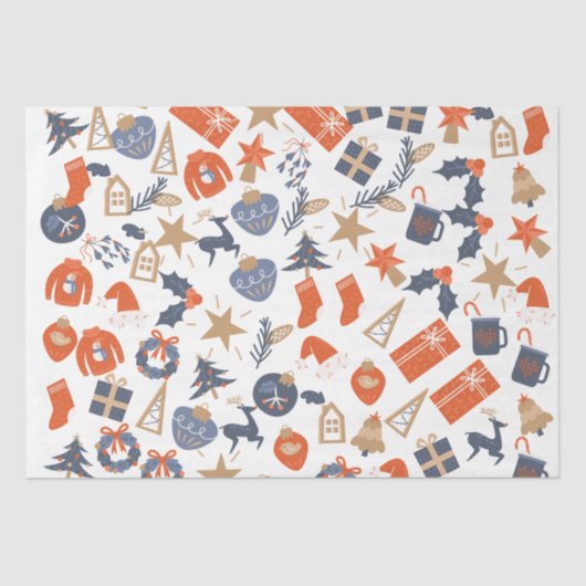 Niedliche Weihnachten Seidenpapier (Vorderseite)