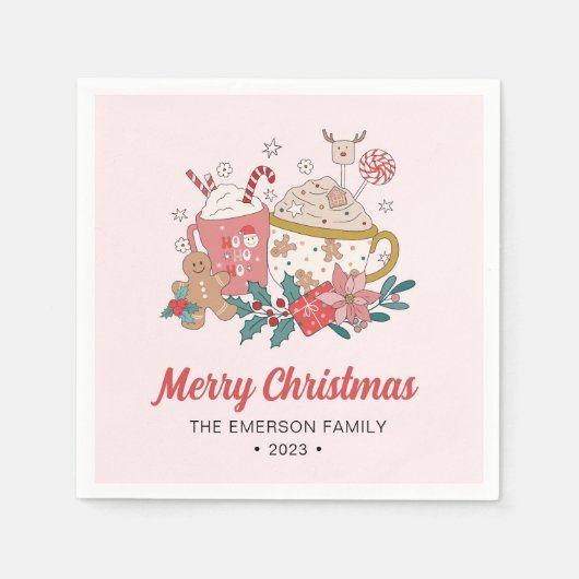 Niedliche Weihnachten Serviette (Vorderseite)