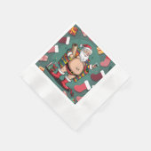 Niedliche Weihnachten Serviette (Ecke)