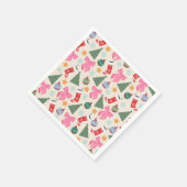 Niedliche Weihnachten Serviette (Ecke)