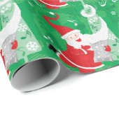 Niedliche Weihnachten, Singen und Tanzen Weihnacht Geschenkpapier (Rolleneckpunkt)