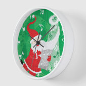 Niedliche Weihnachten, Singen und Tanzen Weihnacht Uhr (Winkel)