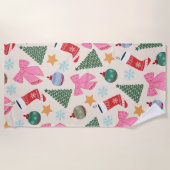 Niedliche Weihnachten Strandtuch (Vorderseite)