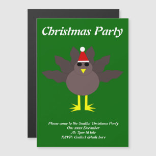Niedliche Weihnachten Türkei Custom Party Einladun Magneteinladung