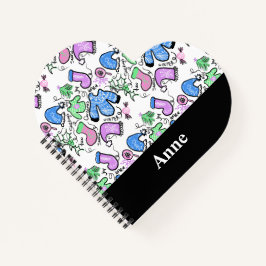 Niedliche Weihnachten Ugly Sweater Doodles Wirbel Notizblock