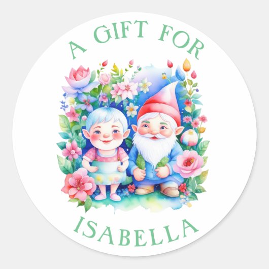 Niedliche Weihnachten und Personalisierte Weihnach Runder Aufkleber (Vorderseite)