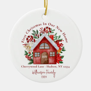 Niedliche Weihnachten Unser neues Zuhause Foto Orn Keramik Ornament