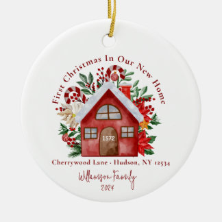 Niedliche Weihnachten Unser neues Zuhause Foto Orn Keramik Ornament