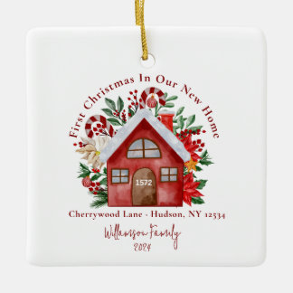 Niedliche Weihnachten Unser neues Zuhause Foto Orn Keramikornament