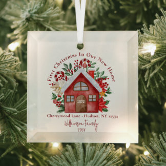 Niedliche Weihnachten Unser neues Zuhause Glass Or Ornament Aus Glas