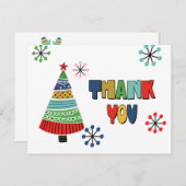 Niedliche Weihnachten Vielen Dank Postcard Postkarte (Vorne/Hinten)