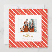 Niedliche Weihnachten Was Spaß Foto Flat Card (Rückseite)