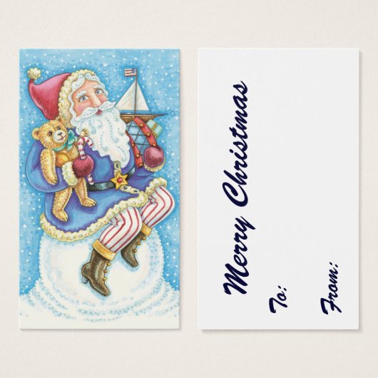 Niedliche Weihnachten, Weihnachtsmann auf Snowball (Vorne & Hinten)