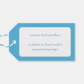 Niedliche Weihnachten, Weihnachtsmann auf Snowball Geschenkanhänger (Rückseite Horizontal)